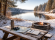 Winter lake view at Lakeside Resort Campground as campers plan for the upcoming season
